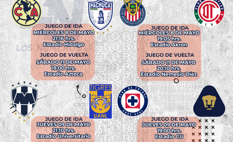 LISTOS HORARIOS Y FECHAS PARA LA LIGUILLA