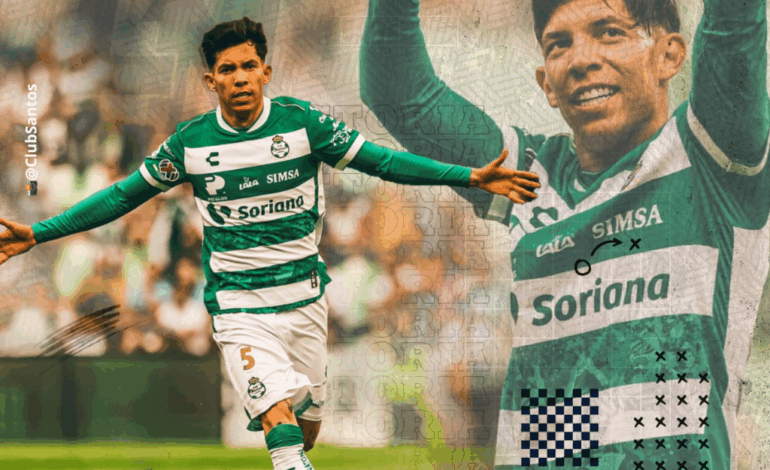 ALDO LÓPEZ MARCA SU PRIMER GOL ESTA TEMPORADA CON SANTOS EN LA GOLEADA SOBRE PUMAS 